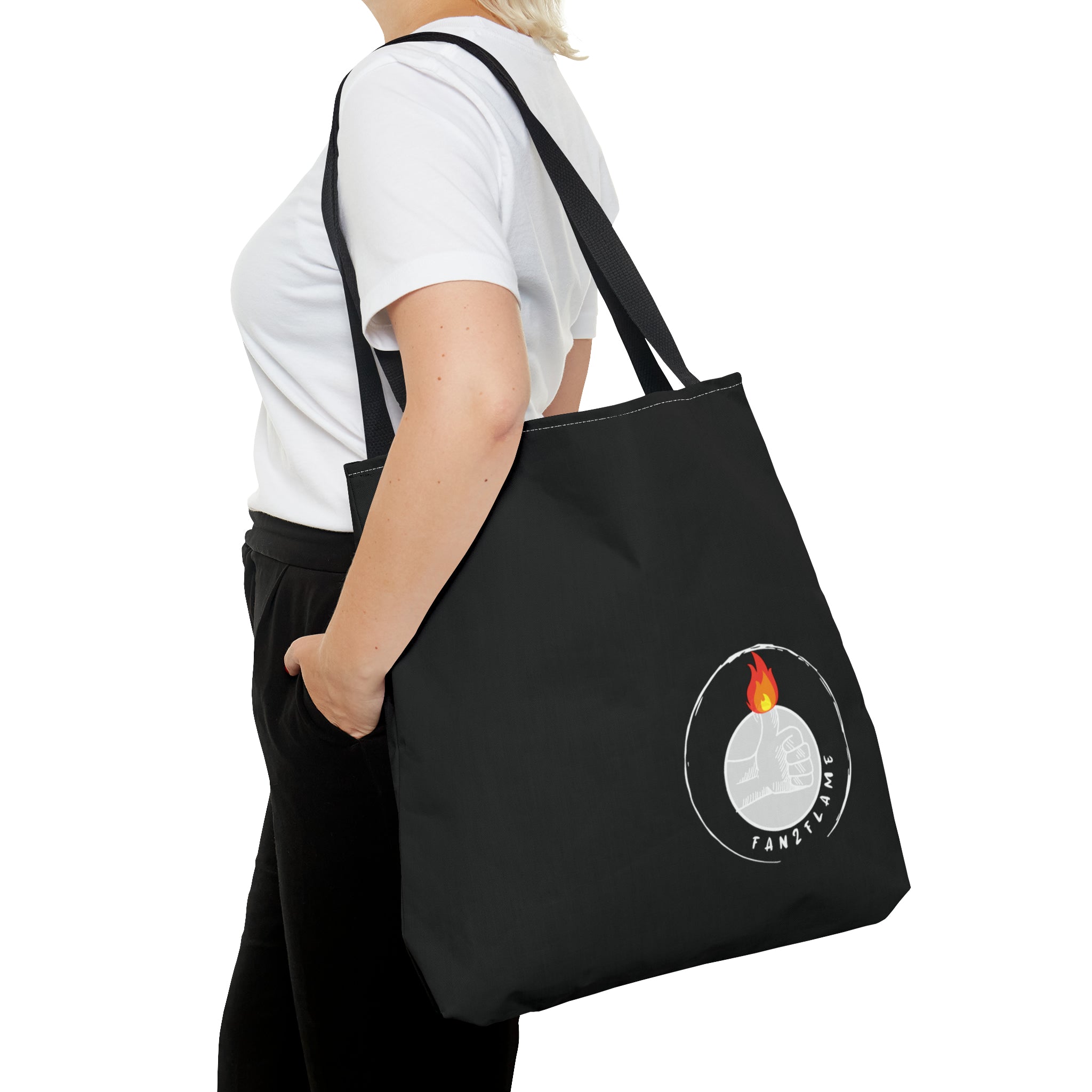 Fan2Flame Black - Tote Bag (AOP)