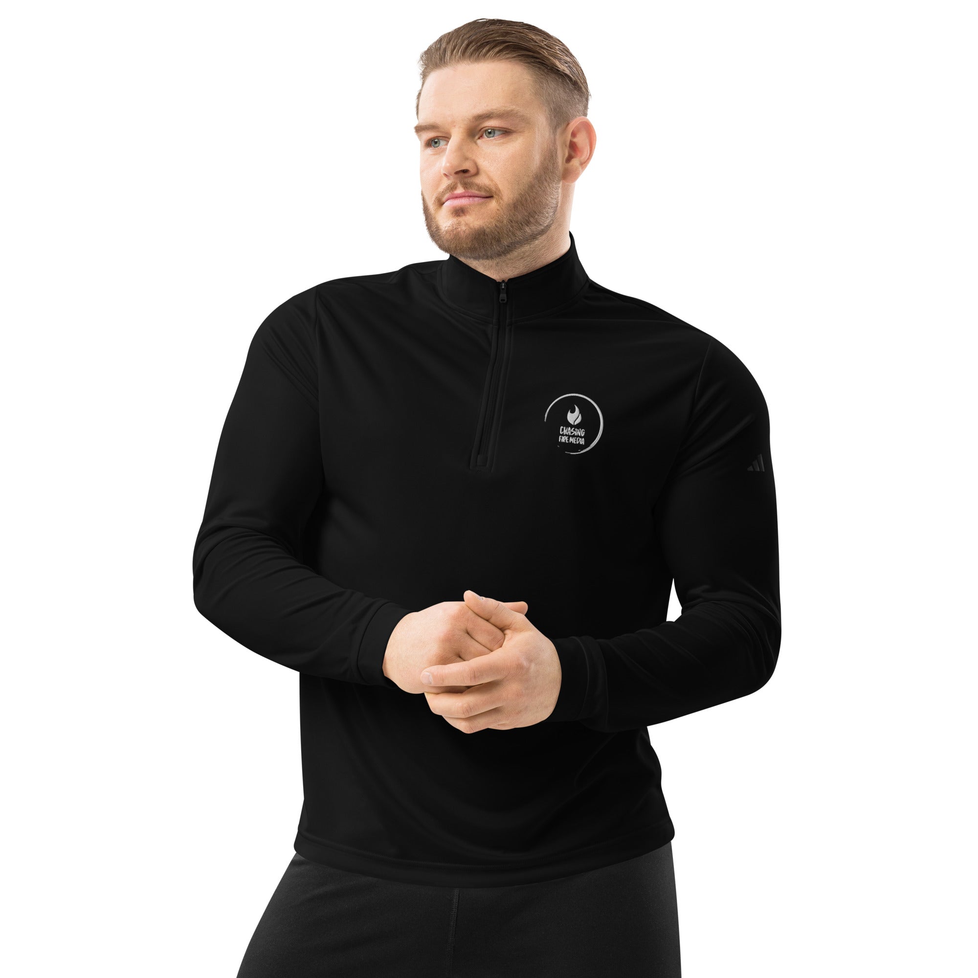 Chasing Fire Blk - Quarter zip pullover